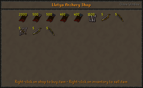 Lletya Archery Shop stock.png